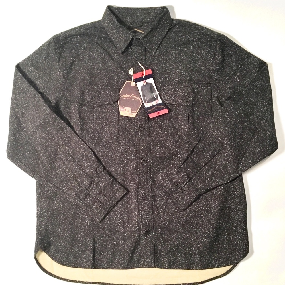 NWT MENS FREEDOM FOUNDRY FLANNEL BUTTON UP SHIRT